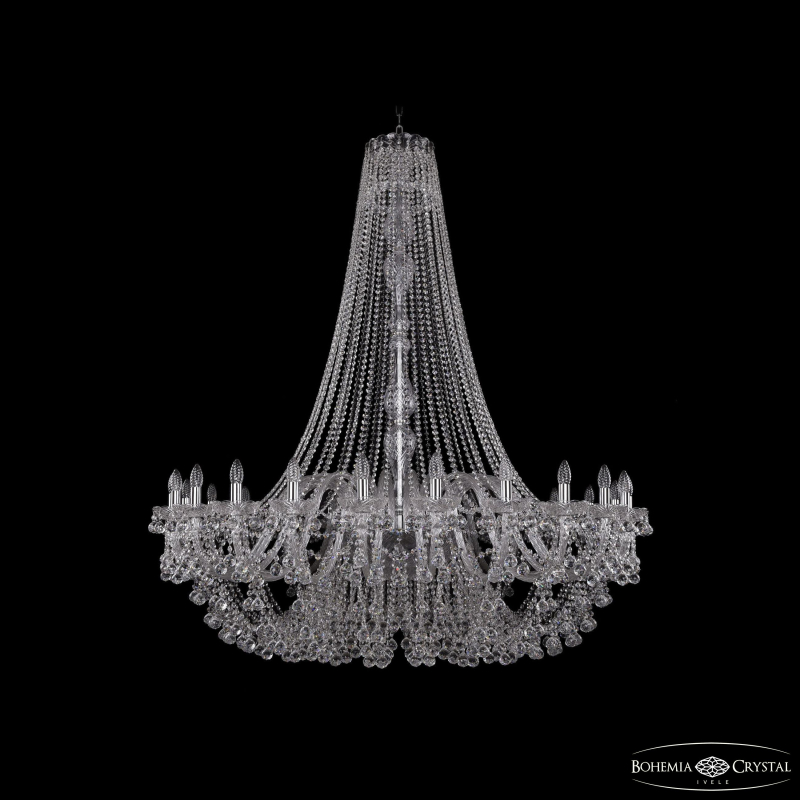 Подвесная люстра Bohemia Ivele Crystal 1409/24/530/h-160 Ni в Санкт-Петербурге