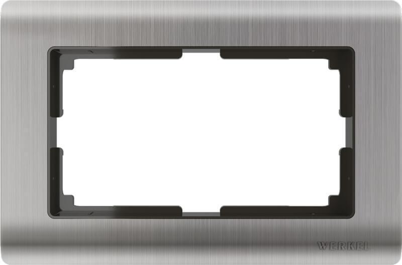 Рамка Werkel Metallic для двойной розетки глянцевый никель WL02-Frame-01-DBL 4690389147074 в Санкт-Петербурге
