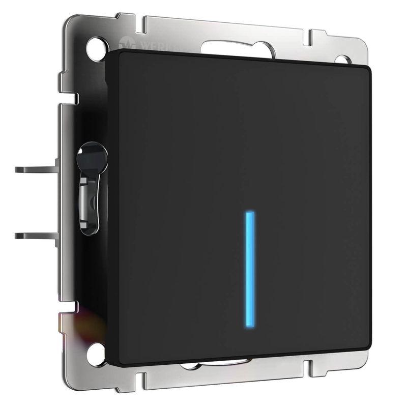 Сенсорный выключатель одноклавишный с функцией Wi-Fi Werkel черный W4510608 4690389171185 в Санкт-Петербурге