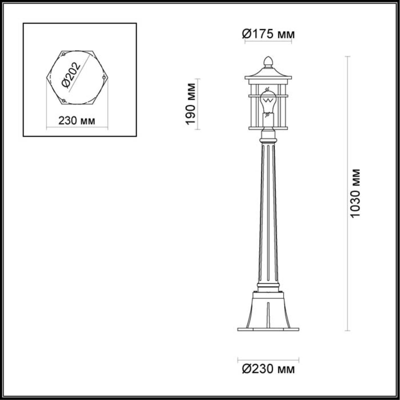 Уличный светильник Odeon Light Virta 4044/1F в #REGION_NAME_DECLINE_PP#