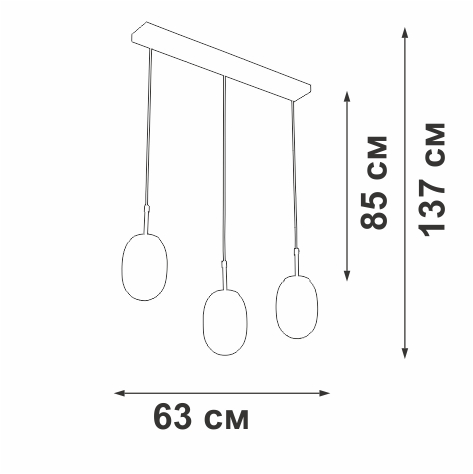 Подвесной светильник Vitaluce V2821/3S в Санкт-Петербурге
