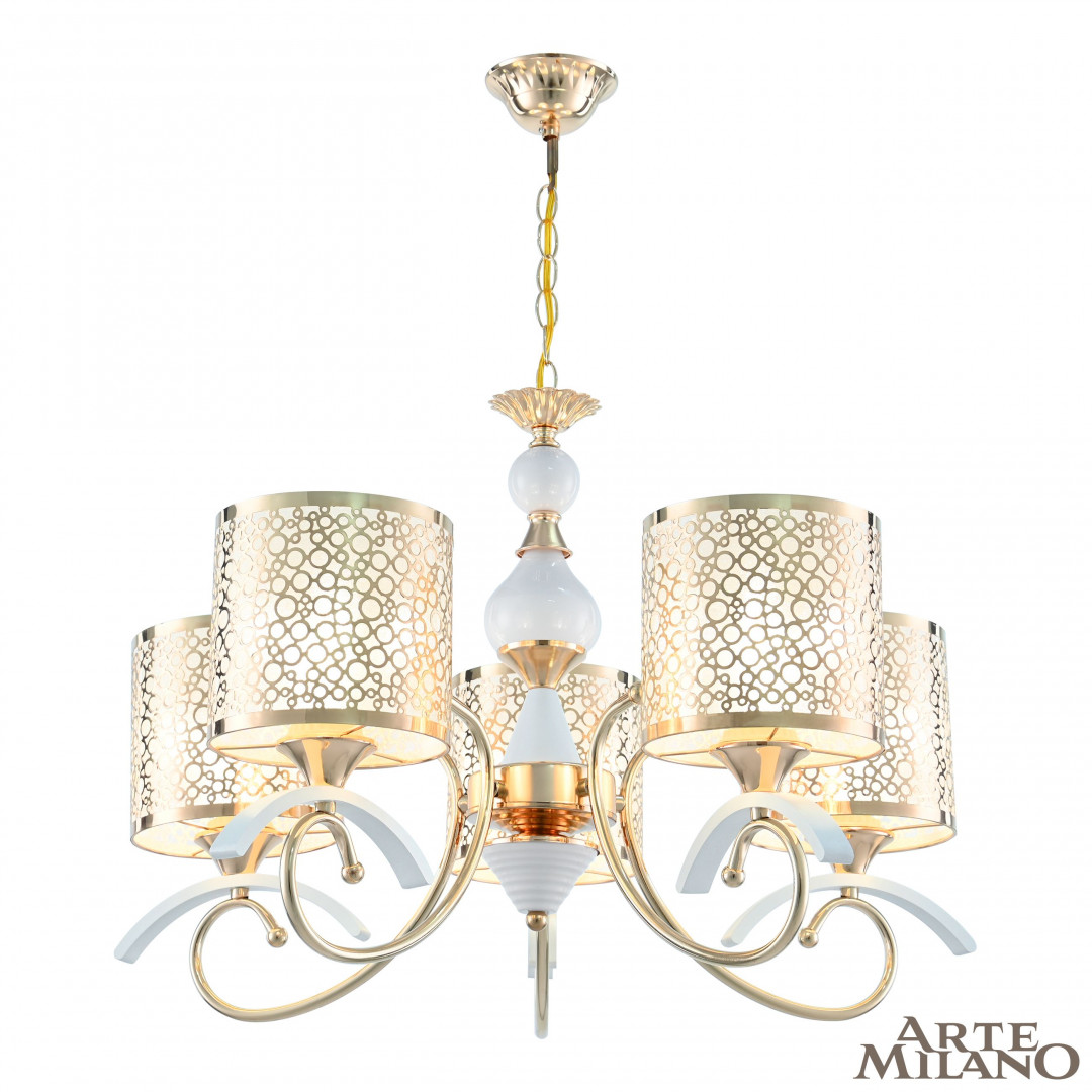 Подвесная люстра Arte Milano Florentia-9787 309787/5 Wh/Gd в Санкт-Петербурге