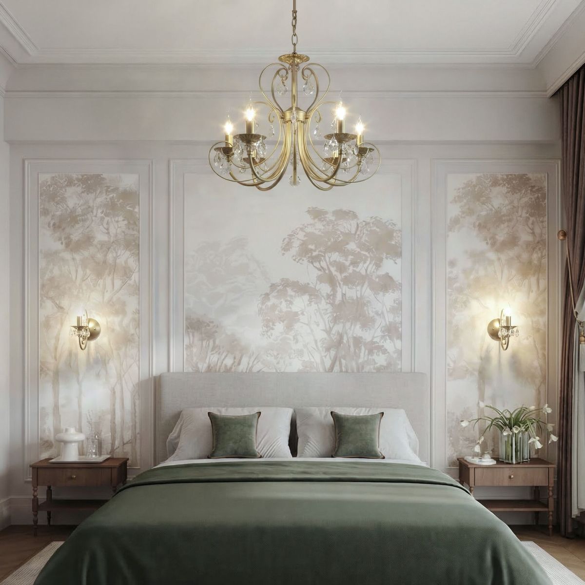 Подвесная люстра Eurosvet Alda 3305/5 латунь/прозрачный хрусталь Strotskis a072114 в Санкт-Петербурге