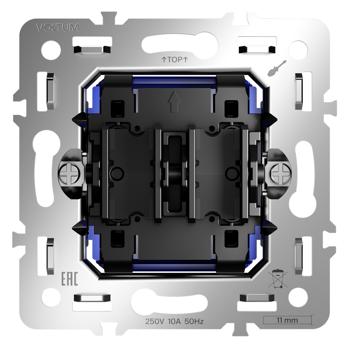 Механизм выключателя двухклавишного 10А Voltum S70 VLS0201M в #REGION_NAME_DECLINE_PP#