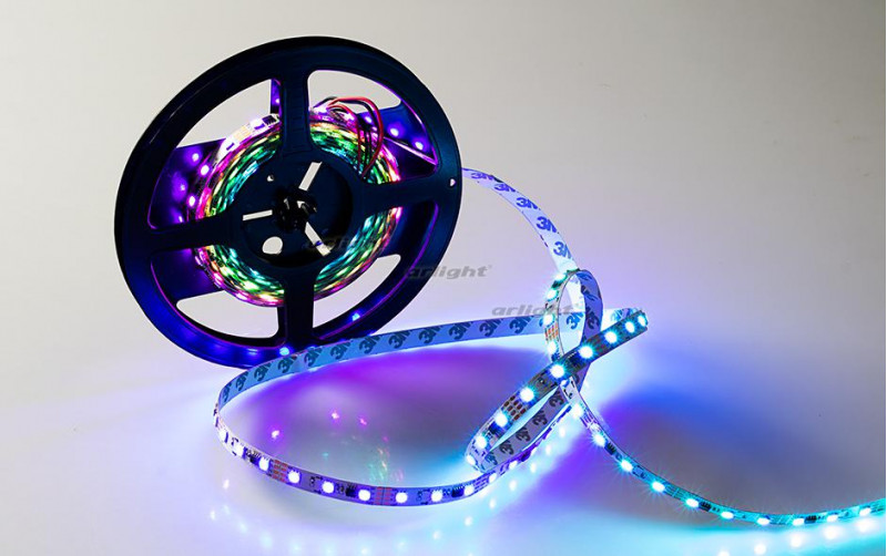 Светодиодная лента Arlight SPI-5000-AM 12V RGB (5060, 300 LED x3,1804) 021229 в Санкт-Петербурге