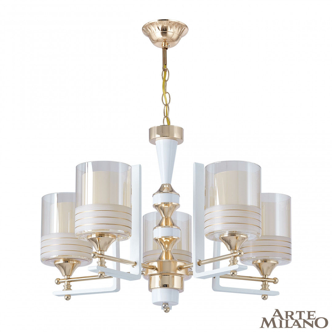 Подвесная люстра Arte Milano Florentia-6087 306087/5 Wh/Gd в Санкт-Петербурге