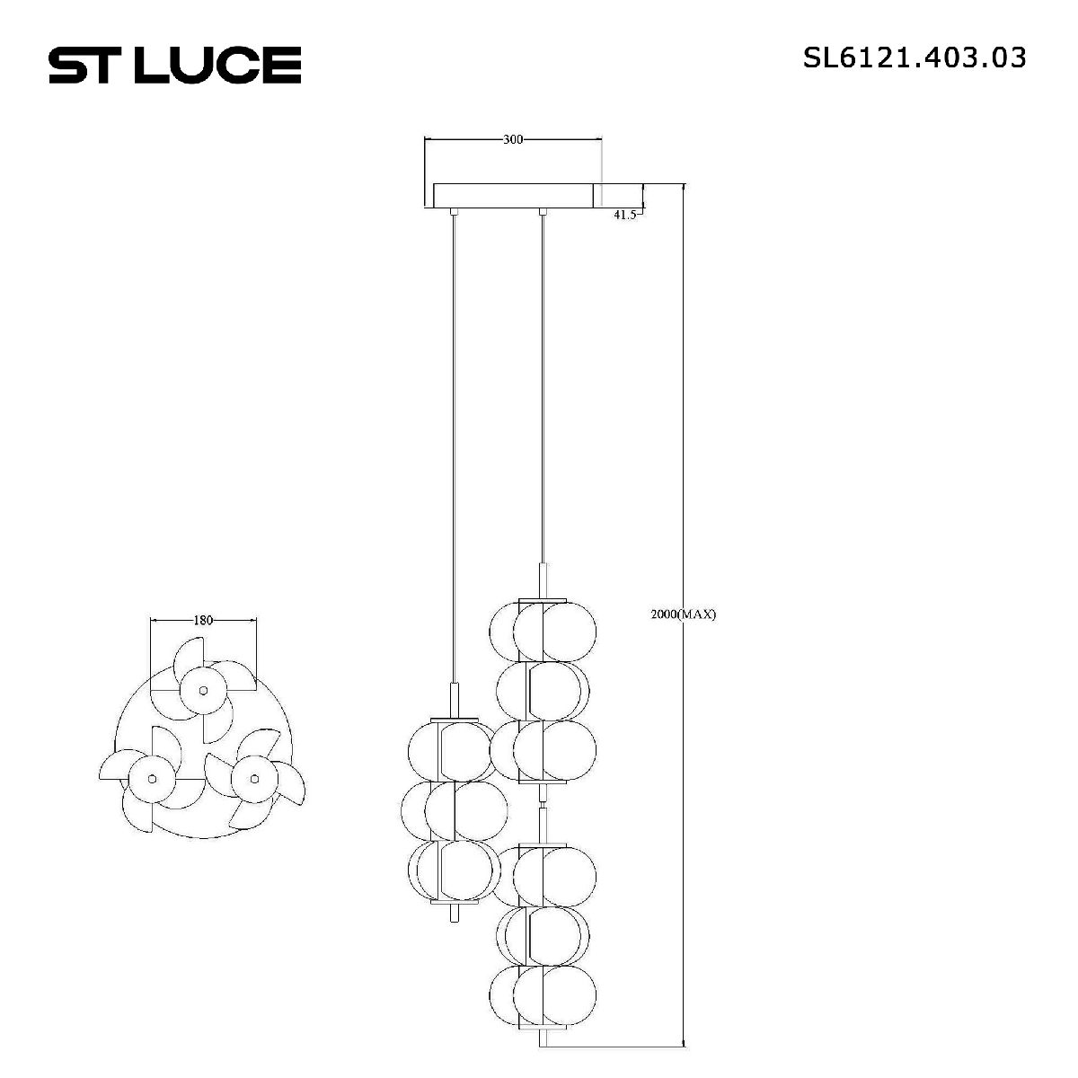 Подвесной светильник ST Luce Talisman SL6121.403.03 в #REGION_NAME_DECLINE_PP#