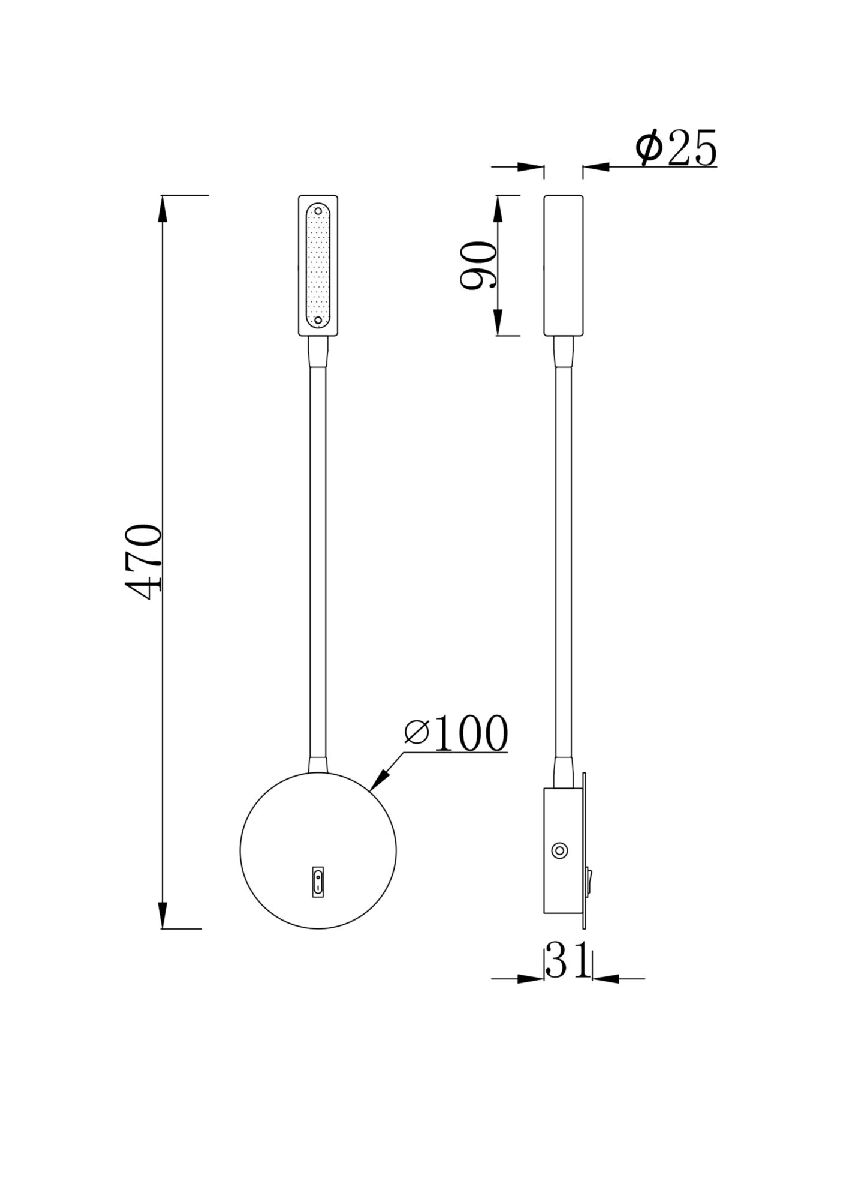 Бра Maytoni Stem C035WL-L3B3K в #REGION_NAME_DECLINE_PP#