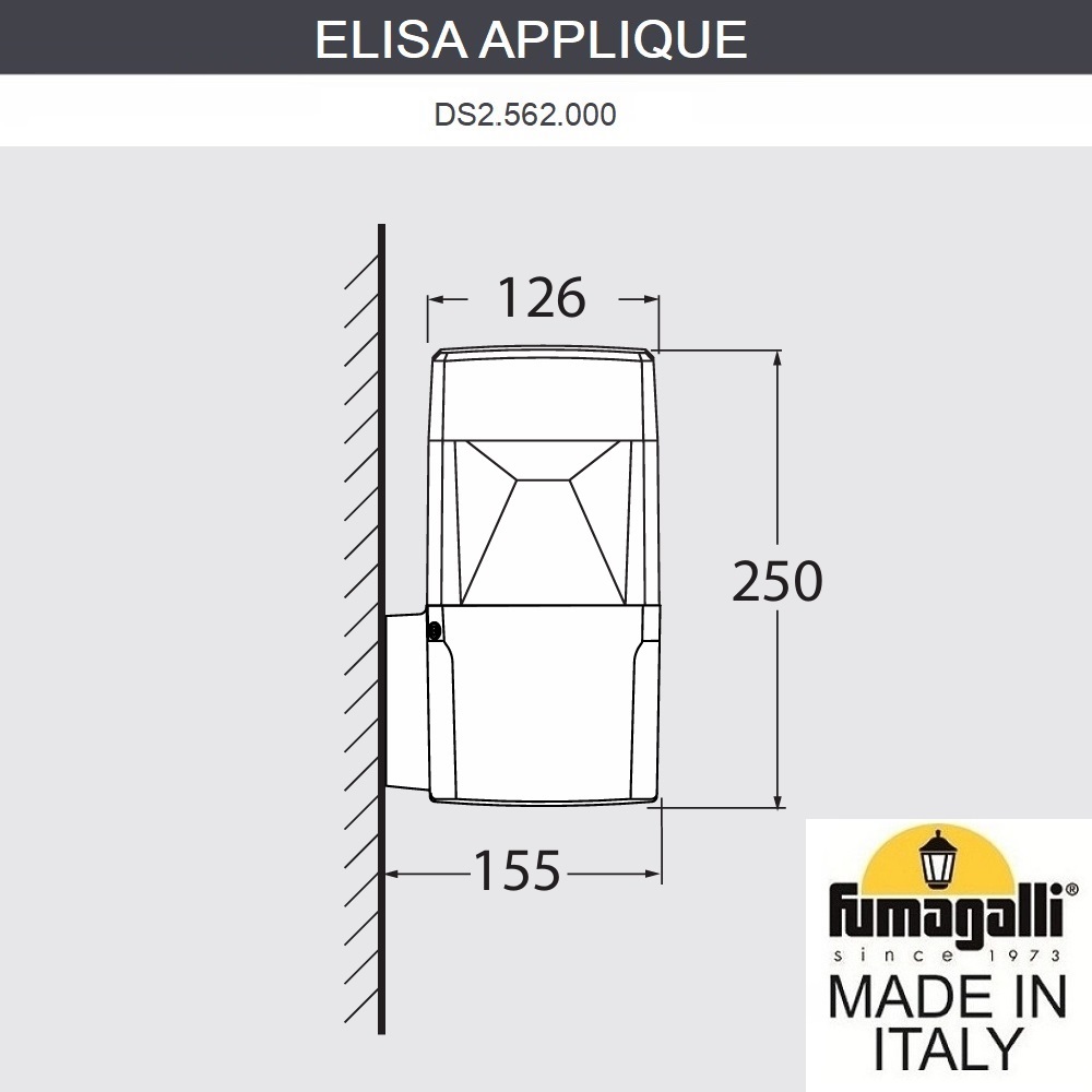 Уличный настенный светильник Fumagalli ELISA APPLIQUE DS2.562.000.WXD1L в Санкт-Петербурге