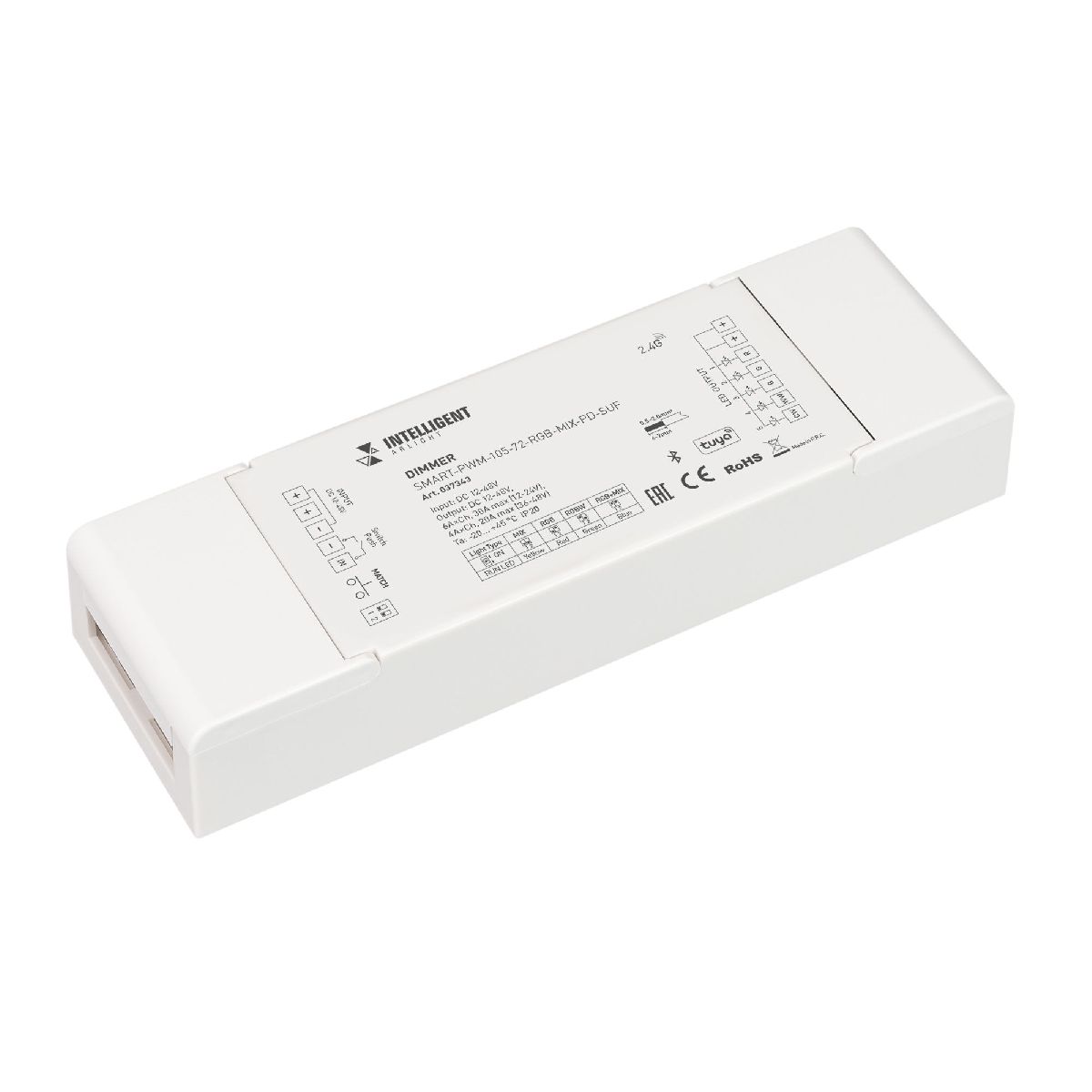 Диммер Arlight SMART-PWM-105-72-RGB-MIX-PD-SUF (12-48V, 5x6A, TUYA BLE, 2.4G) 037343 в Санкт-Петербурге