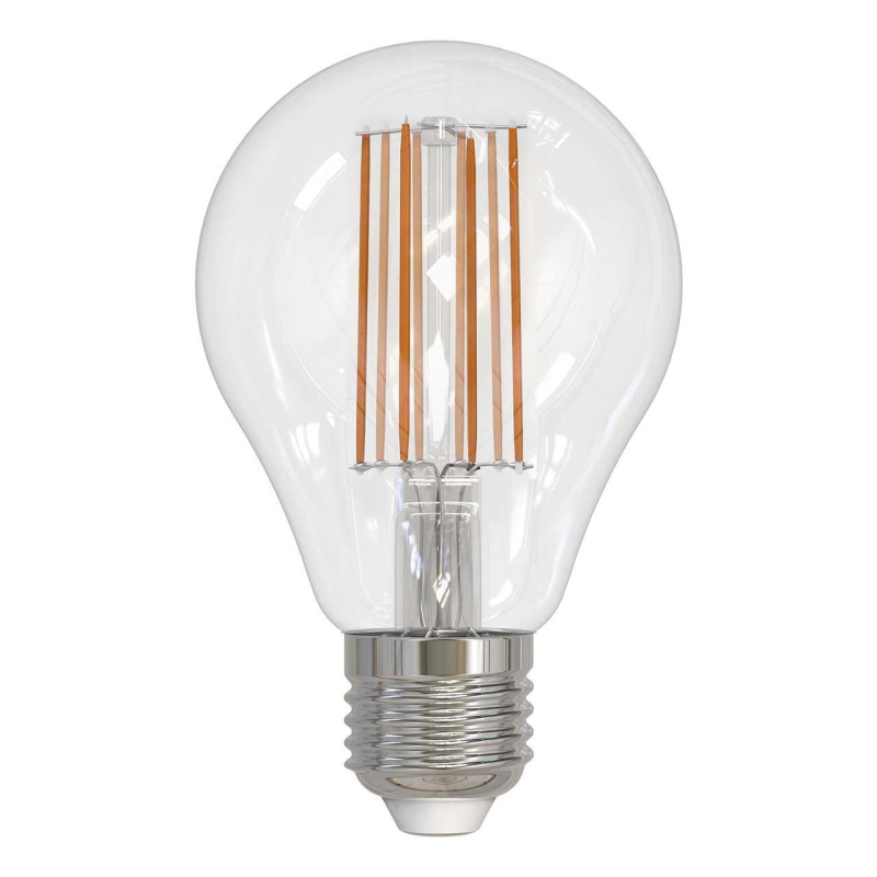 Лампа светодиодная филаментная (UL-00004870) Uniel E27 17W 3000K прозрачная LED-A70-17W/3000K/E27/CL PLS02WH в Санкт-Петербурге