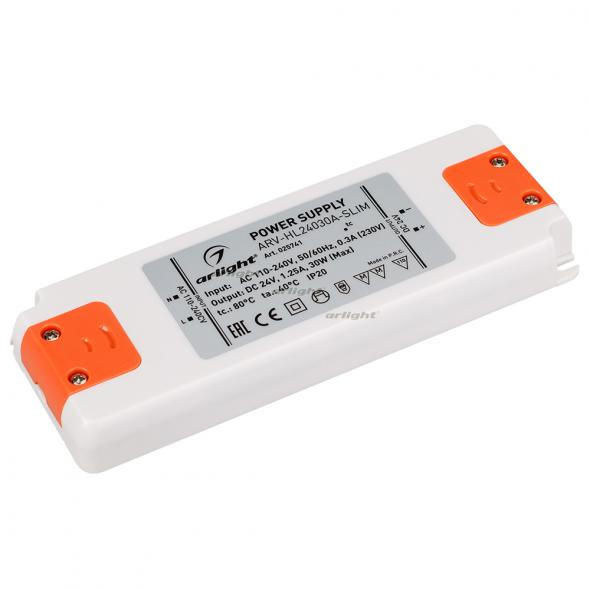 Блок питания Arlight ARV-HL24030A-Slim (24V, 1.25A, 30W) 025741 в Санкт-Петербурге