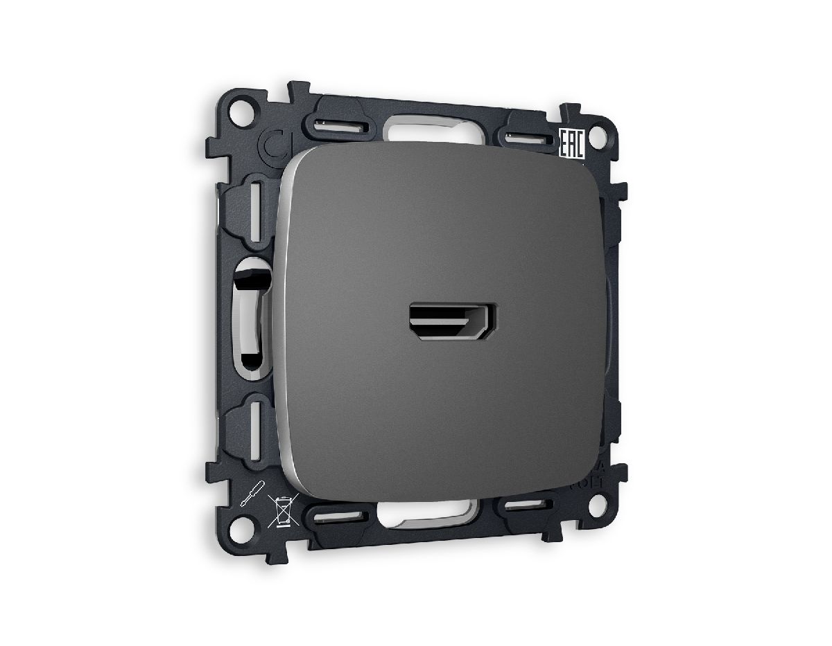Комплект механизма розетки HDMI 2.0 40V/500mA 2.0GHz 5-18Gbit/s Ambrella Volt Omega MO664010 в Санкт-Петербурге