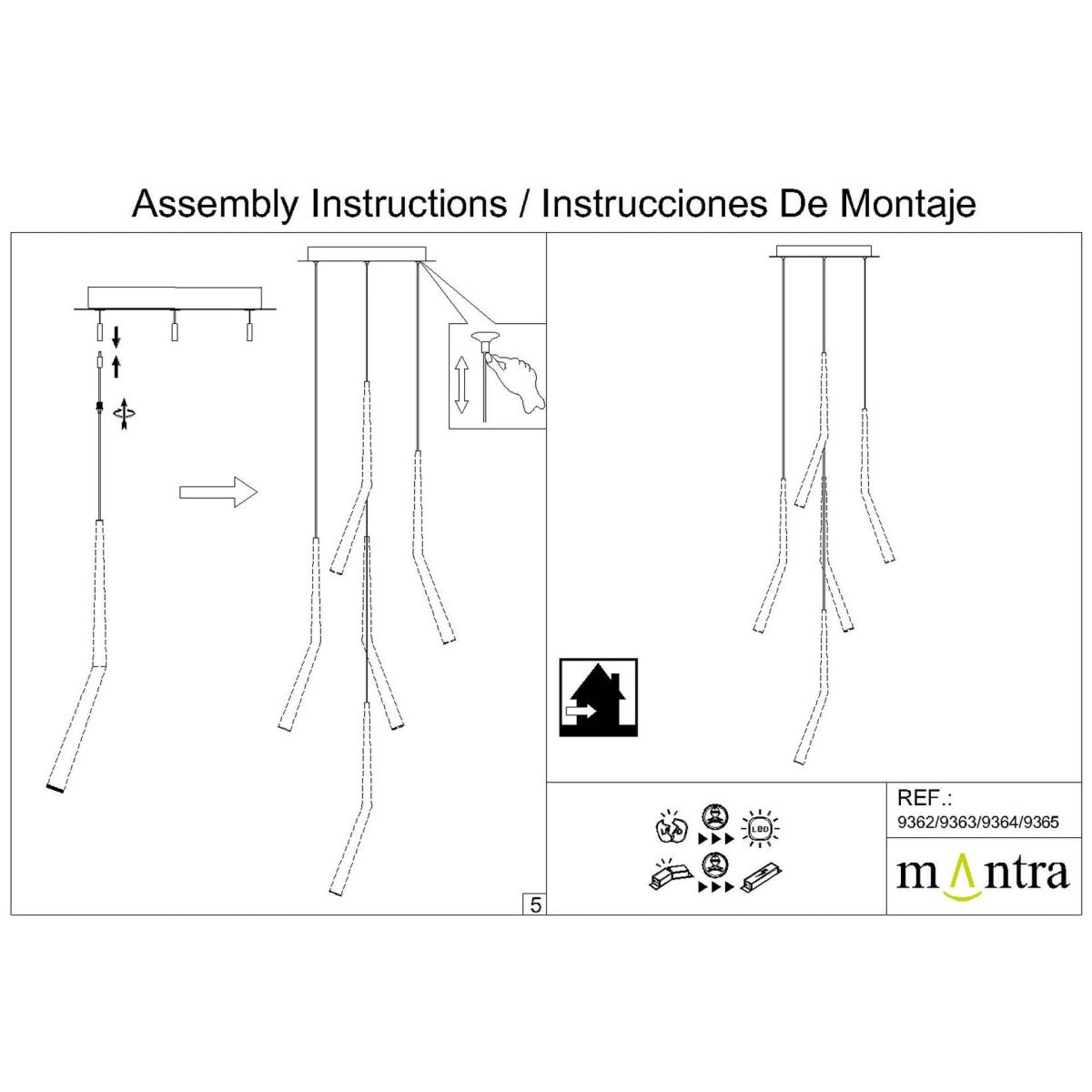 Основание потолочное 5L Mantra Modular Light Florones 9365 в Санкт-Петербурге
