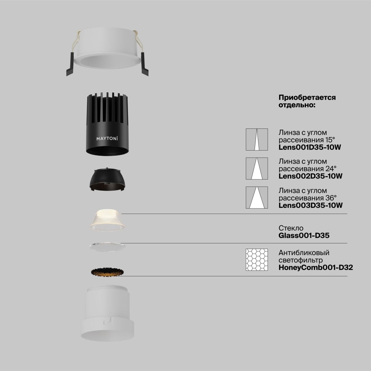 Встраиваемый светильник Maytoni Dip DL116-10W-2.7K-W в Санкт-Петербурге