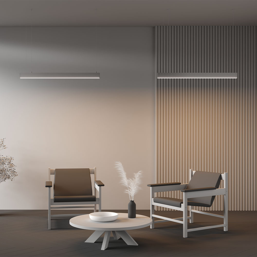 Линейный подвесной светильник Maytoni Technical 3000K 35x67 (Серебро, 1 м) LL312035 в #REGION_NAME_DECLINE_PP#