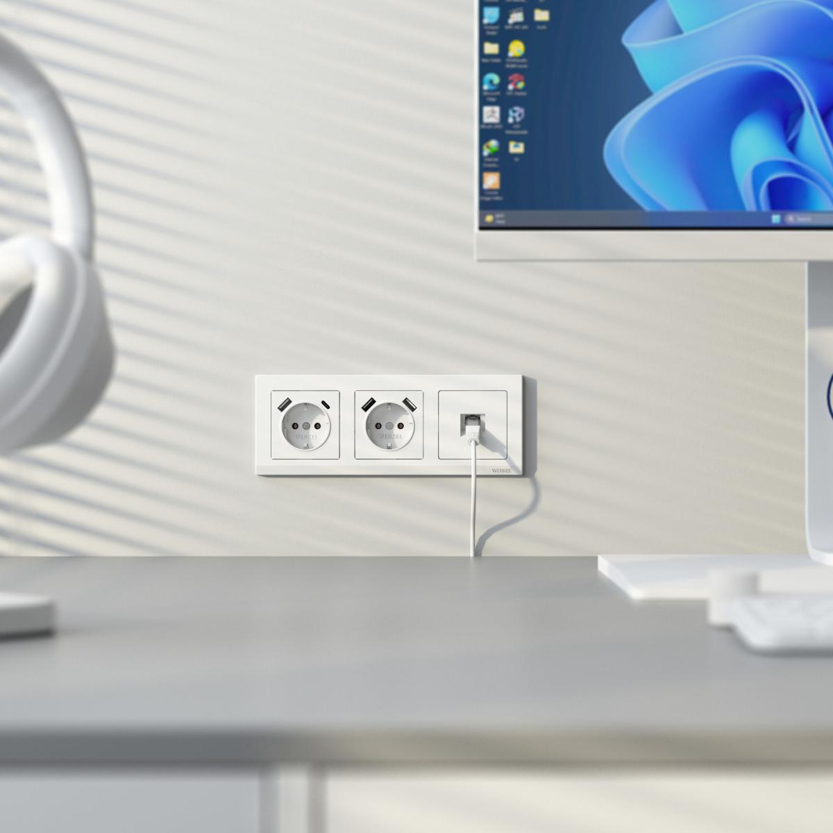 Розетка с/з со шторками и USB тип A+C Werkel W1171761 4690389213267 a069613 в Санкт-Петербурге