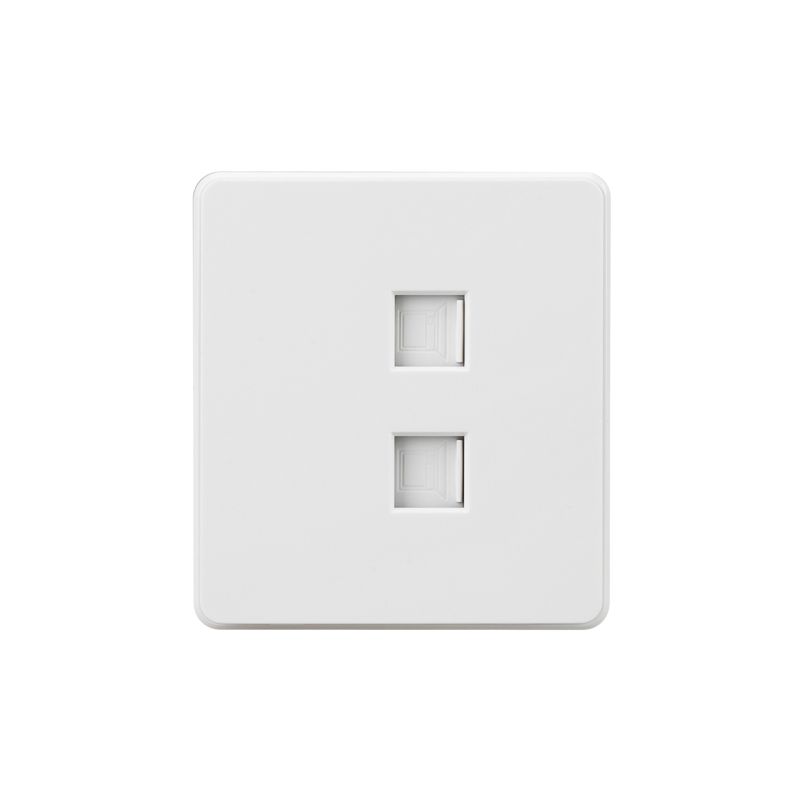 Розетка ROUND компьютерная двойная RJ45+RJ45 кат6 с/у перламутр KRANZ KR-78-0725-1 в #REGION_NAME_DECLINE_PP#