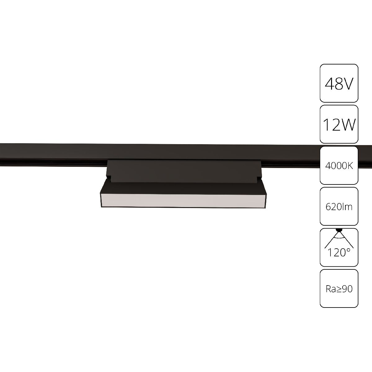 Трековый магнитный светильник Arte Lamp Linea A4669PL-1BK в Санкт-Петербурге