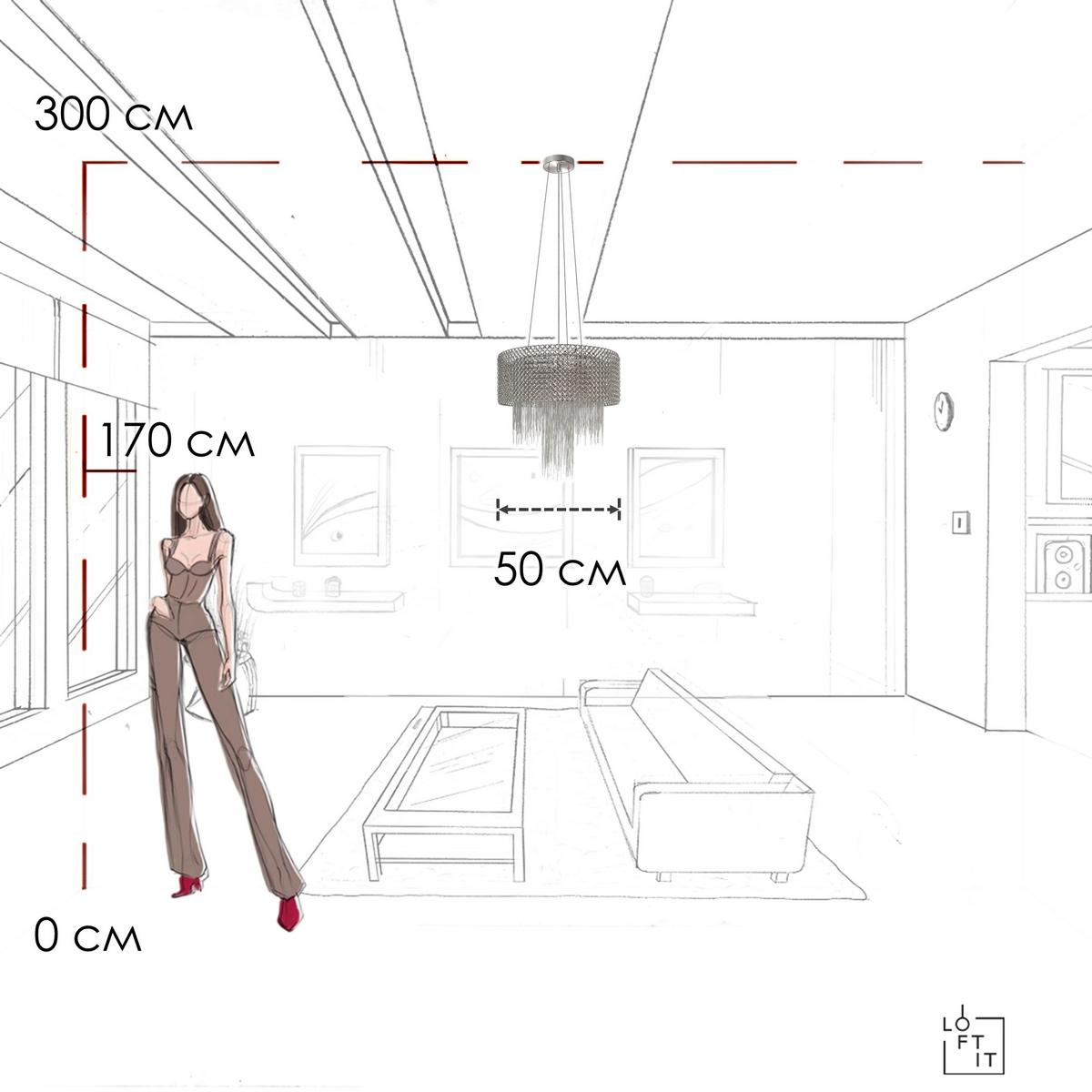 Подвесная люстра Loft IT Opera 10406/500 в Санкт-Петербурге