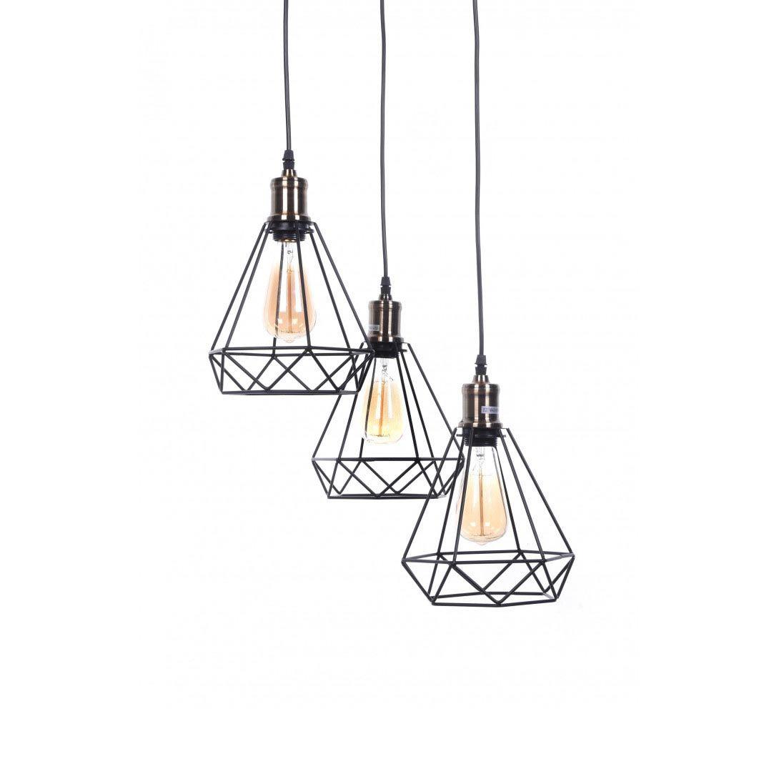 Подвесная люстра Lumina Deco Cobi LDP 11609-3 BK в Санкт-Петербурге