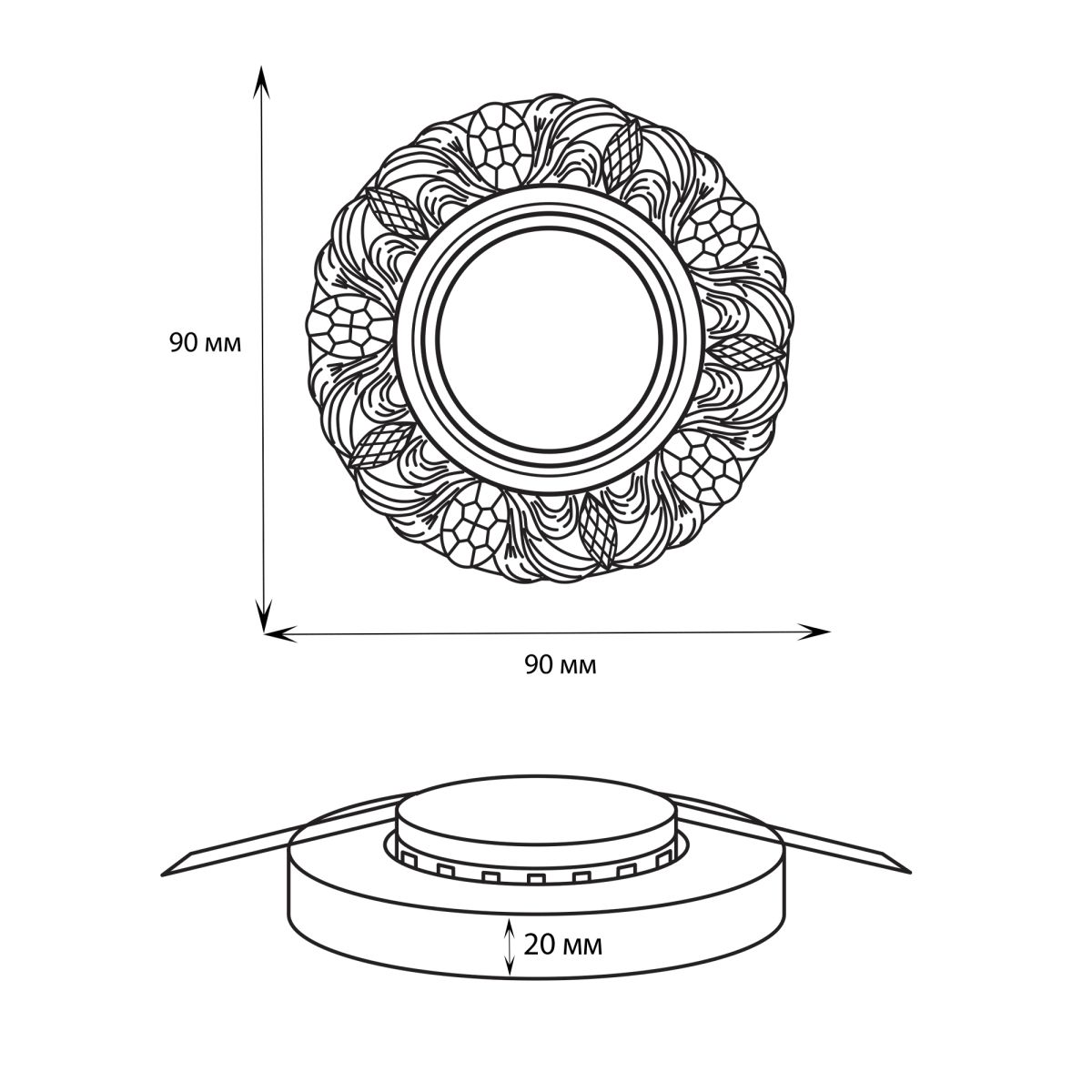 Встраиваемый светильник Fametto Luciole DLS-L208 GU5.3 CHROME/WHITE UL-00013091 в Санкт-Петербурге