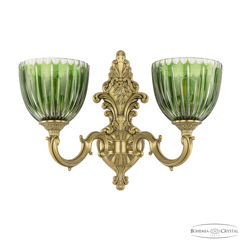 Бра Bohemia Ivele Crystal Verona 7214B14/2/175 FP P1 U Clear-Green/H-1K в Санкт-Петербурге