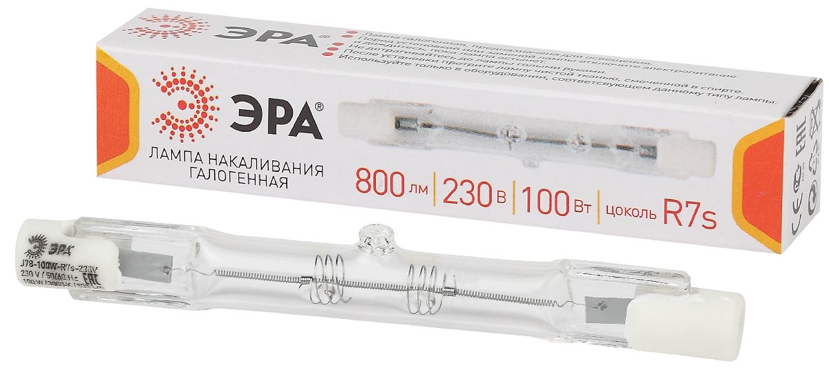 Лампочка галогенная Эра R7S 100W 3000K Б0048491 в #REGION_NAME_DECLINE_PP#