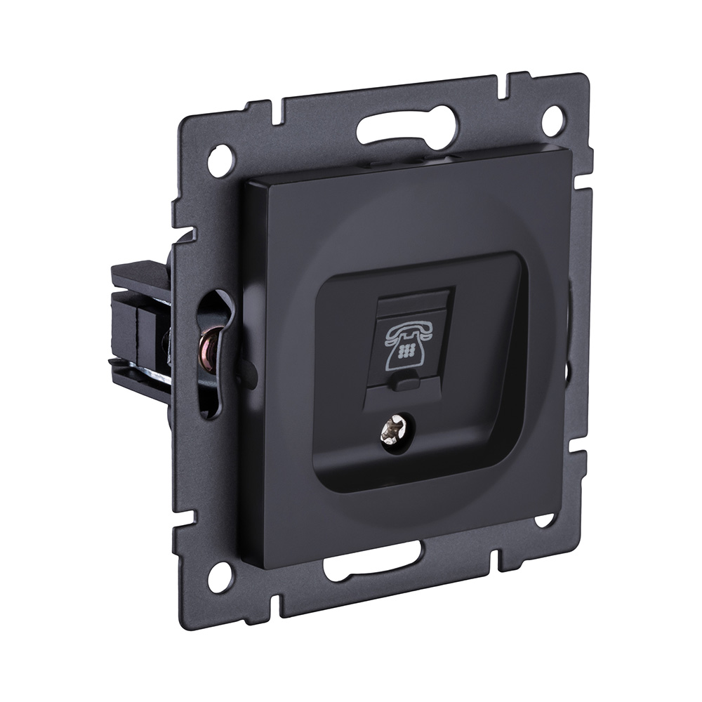 Розетка Ethernet RJ45 Cat.6, черный матовый Kollinger REA-018BM для Aspekt, Eleganz, Reflex в #REGION_NAME_DECLINE_PP#