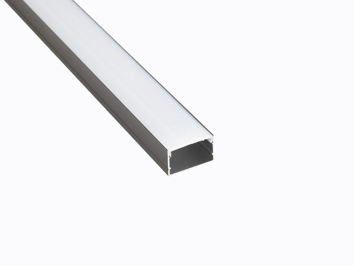 Профиль накладной LEDS POWER СПН2515 алюм. черный с призм.рассеивателем 2м 008486 в Санкт-Петербурге