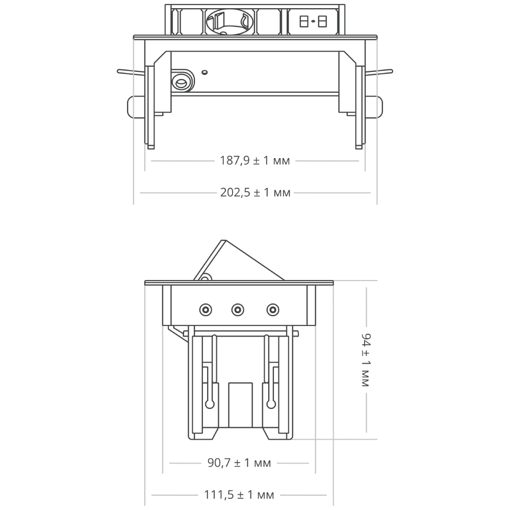 Блок розеток 47 (1 секция и 2 USB) Mebax 00-00001163 в Санкт-Петербурге