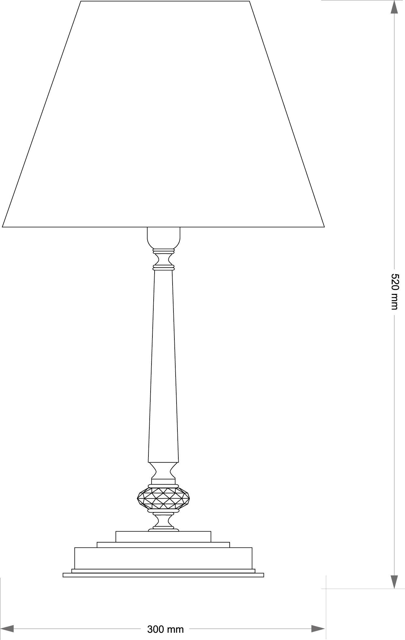 Настольная лампа Kutek San Marino Lampshade SAN-LG-1(P/A)CR в Санкт-Петербурге