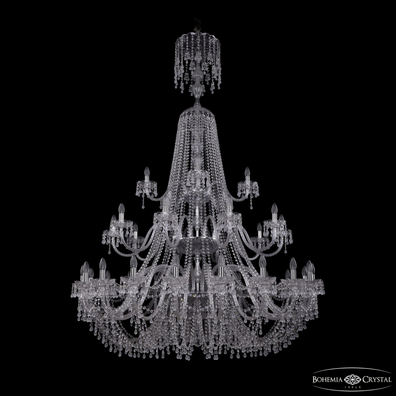 Подвесная люстра Bohemia Ivele Crystal 1410/20+10+5/530/XL-200/3d Ni V0300 в Санкт-Петербурге