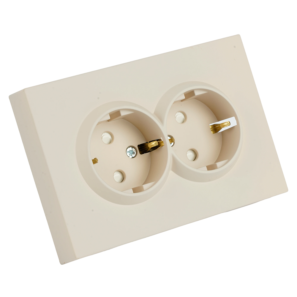 Розетка 2-местная с защитной шторкой Stekker Эмили с/з 250В 16А RST16-5114-08 кашемир soft touch 49908 в #REGION_NAME_DECLINE_PP#