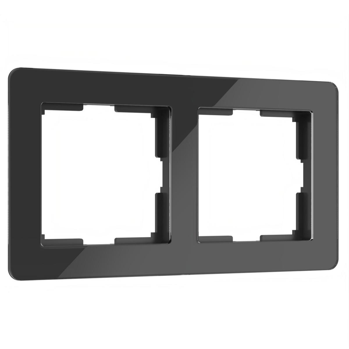 Рамка на 2 поста Werkel Acrylic черный 4690389184857 W0022708 в Санкт-Петербурге