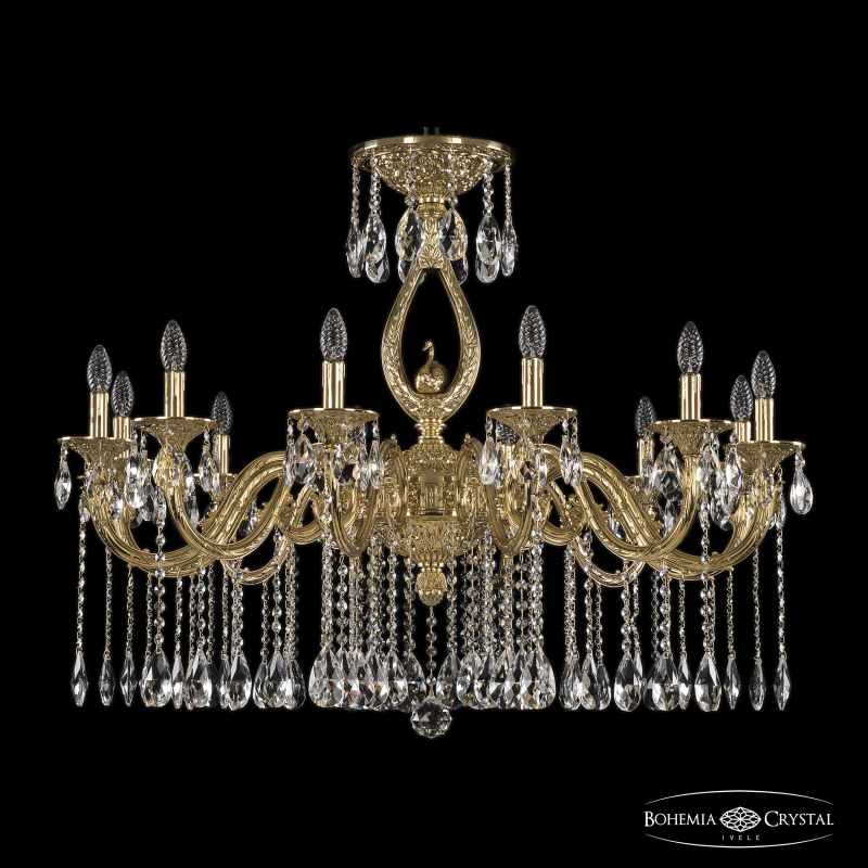 Подвесная люстра Bohemia Ivele Crystal Florence 71401/12/360 A G FS2B в Санкт-Петербурге
