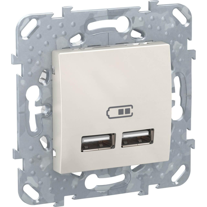 Розетка компьютерная 2xUSB Schneider Electric Unica 2,1А MGU5.418.25ZD в Санкт-Петербурге