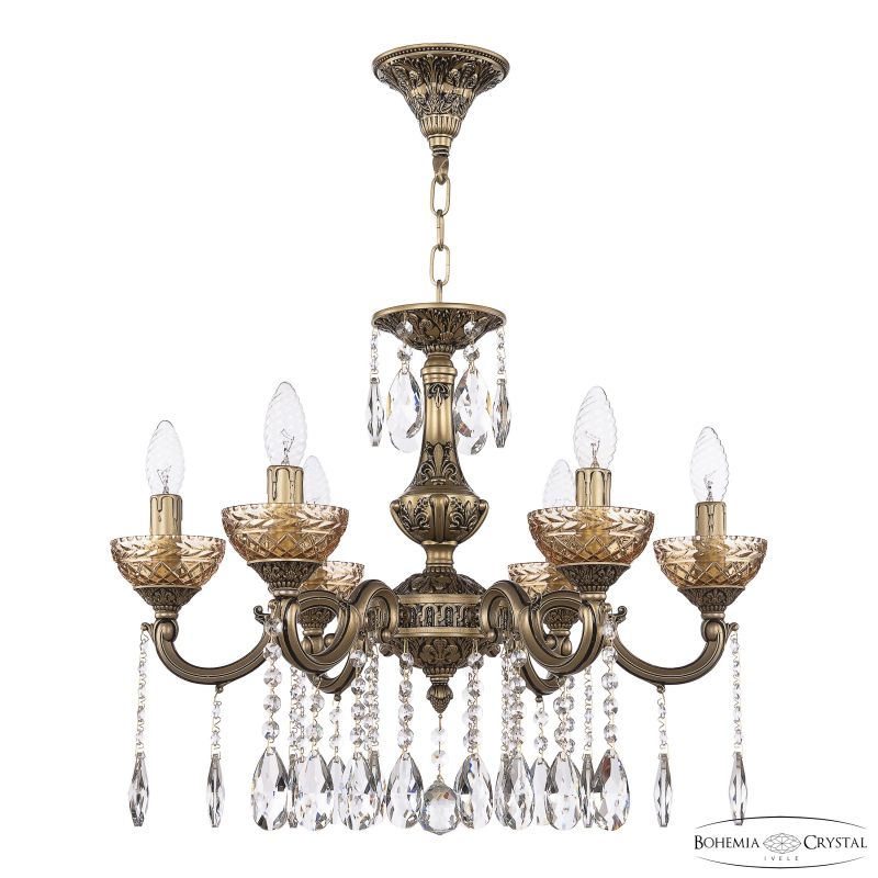 Подвесная люстра Bohemia Ivele Crystal AL78101/6/175 A AGB P Amber/M-1F в Санкт-Петербурге