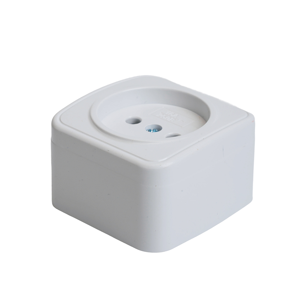 Розетка накладная 1-местная Stekker Basic PST10-501-20 50074 в Санкт-Петербурге