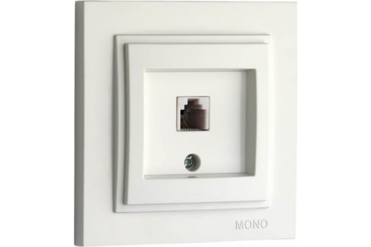 Розетка телефонная Rj45 Cat3 Mono Electric Despina жемчуг 102-252505-124 в Санкт-Петербурге