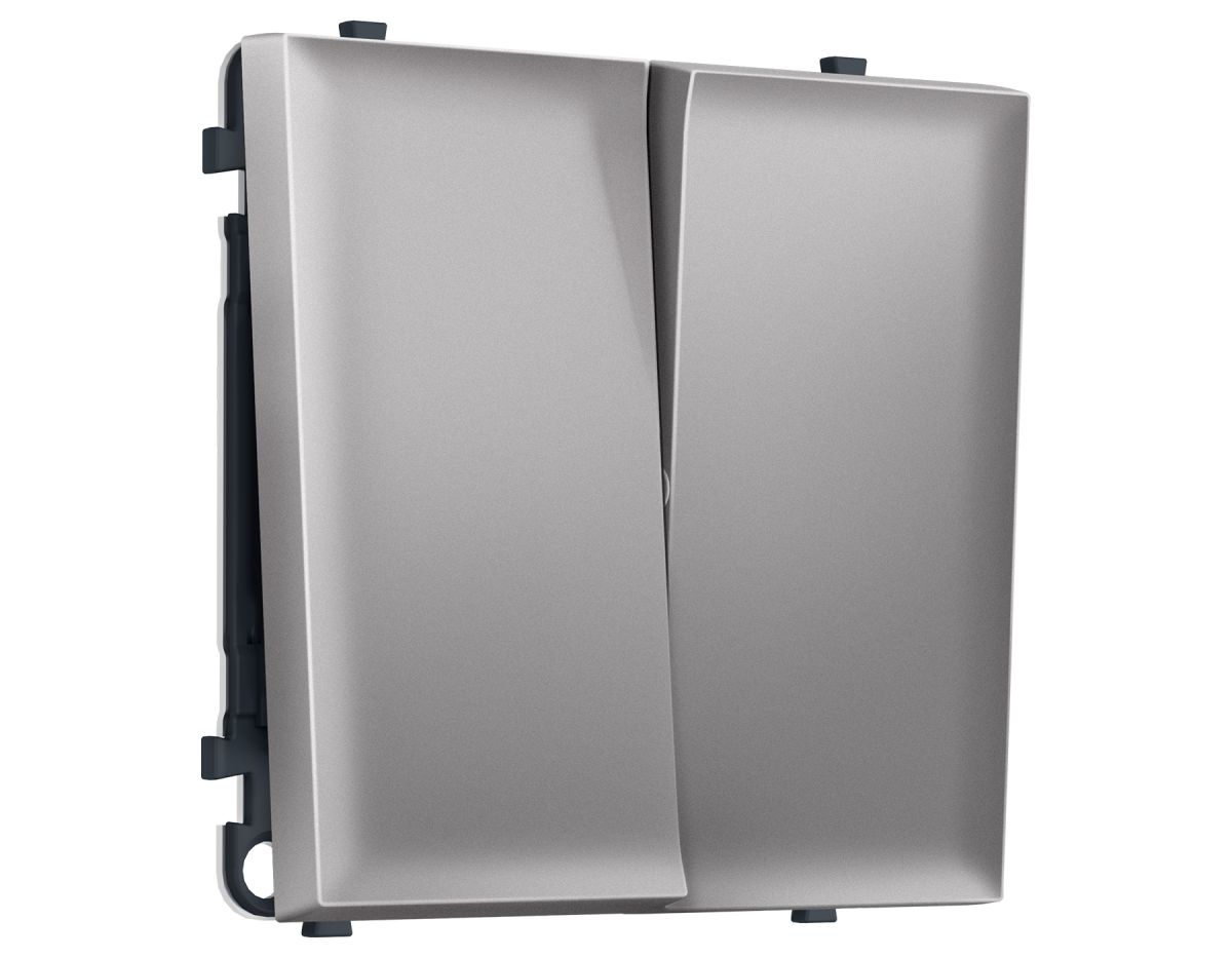 Комплект механизма 2-кл выключателя SIGMA Сталь матовый 10A-250V QUANT PRO Ambrella Volt MS503010 (SP5030, PR115) в #REGION_NAME_DECLINE_PP#