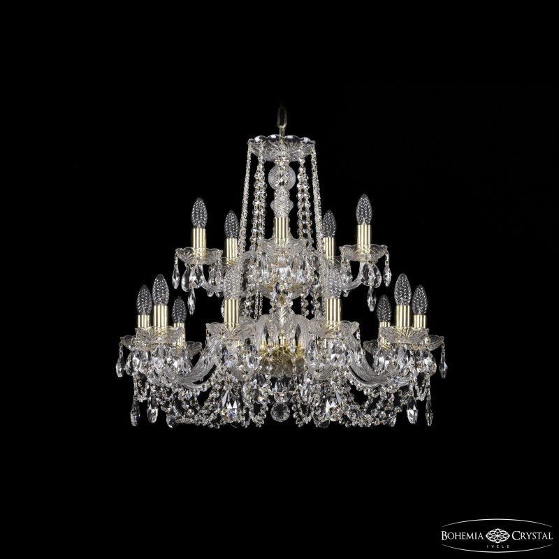 Подвесная люстра Bohemia Ivele Crystal 1402/10+5/240/2d G в Санкт-Петербурге