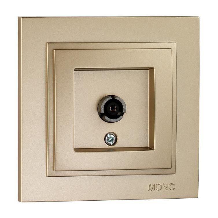 Розетка TV проходная универсальная Mono Electric Despina титан 102-222205-137 в Санкт-Петербурге