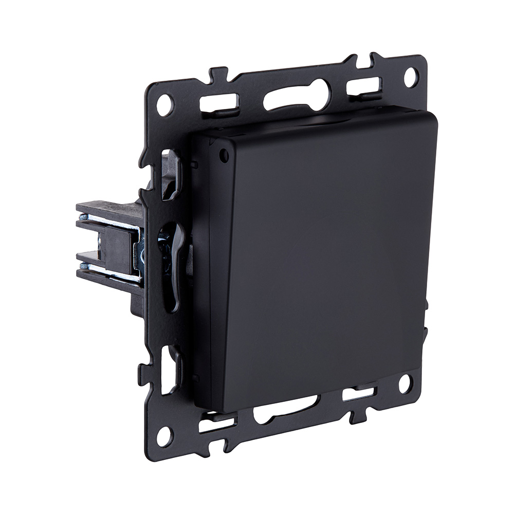 Розетка штепсельная SCHUKO 16A/250 В с крышкой, черный Kollinger Asthetik AS-015BK в #REGION_NAME_DECLINE_PP#