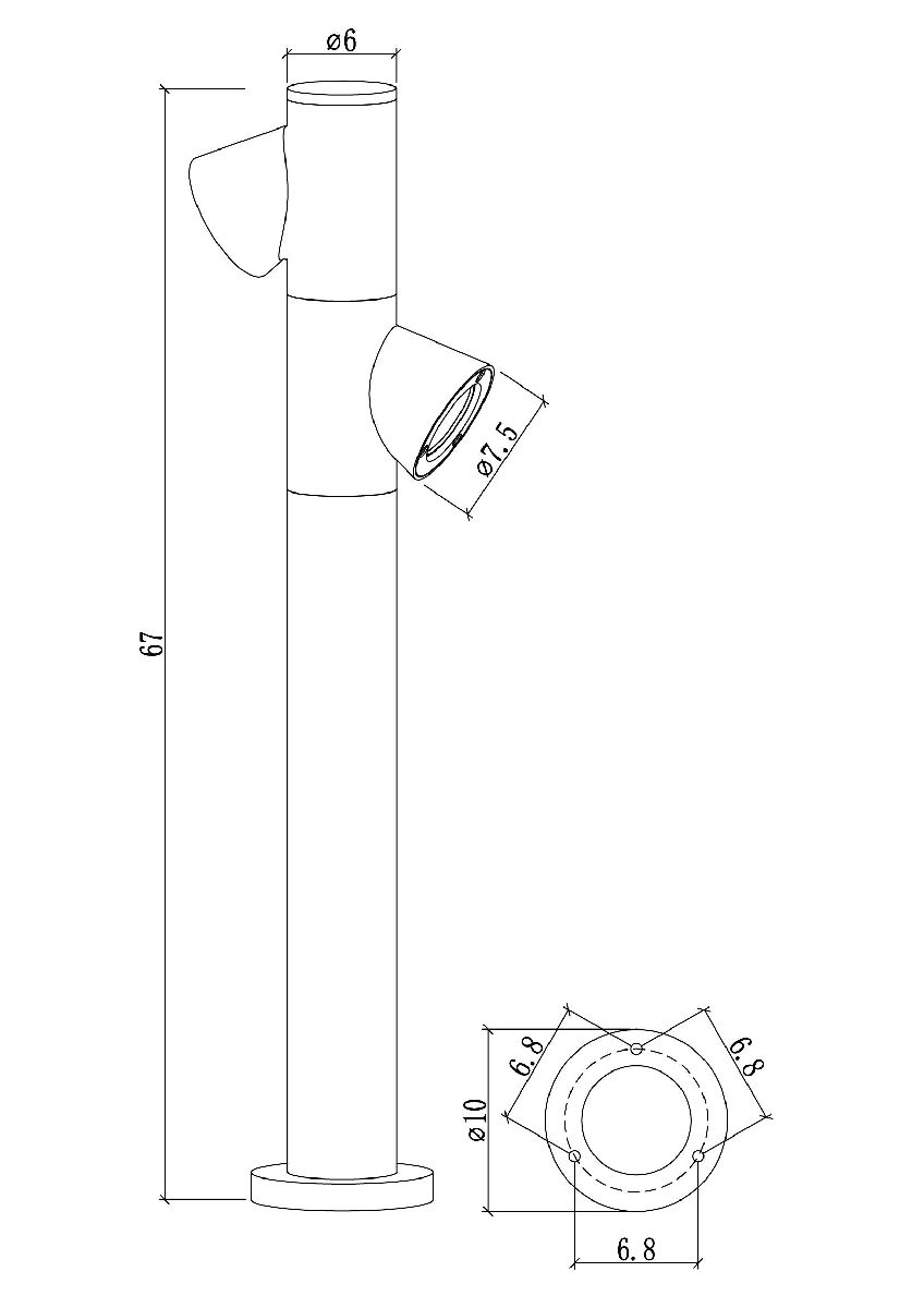 Ландшафтный светильник Arte Lamp Brooklyn A2063PA-2BK в Санкт-Петербурге