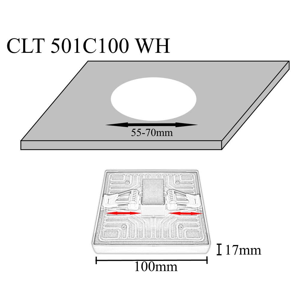 Встраиваемый светодиодный светильник Crystal Lux CLT 501C100 WH в Санкт-Петербурге