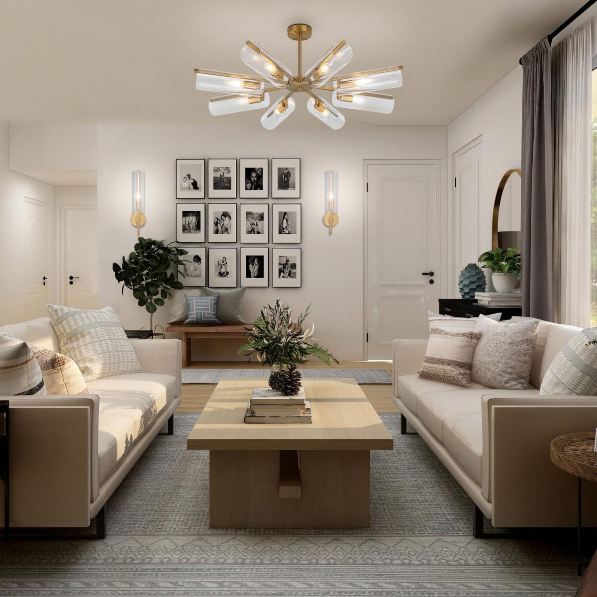 Люстра на штанге Eurosvet Trompeta 70144/8 латунь a060898 в Санкт-Петербурге