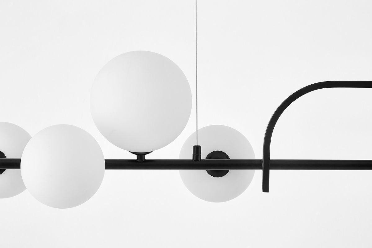 Подвесная люстра Lumina Deco LDP 7036-7 BK+WT в Санкт-Петербурге