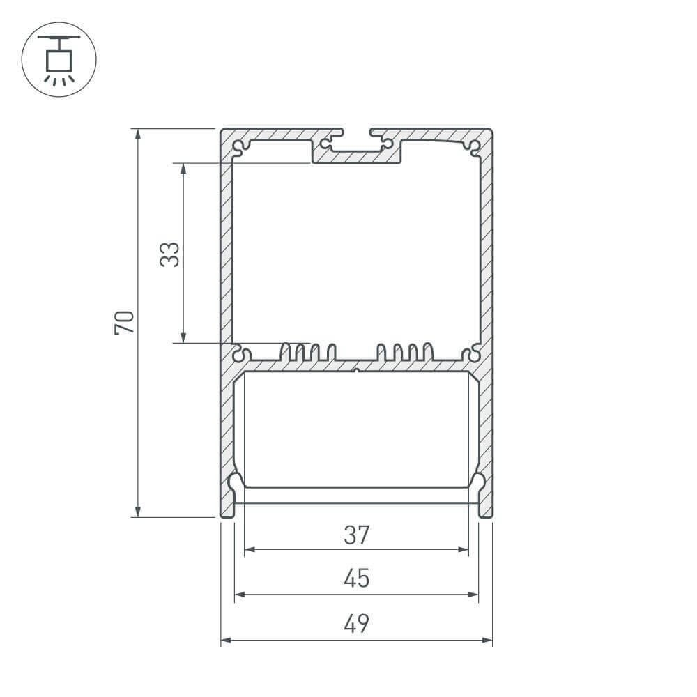 Профиль Arlight SL-LINE-4970-2000 ANOD 019297 в Санкт-Петербурге