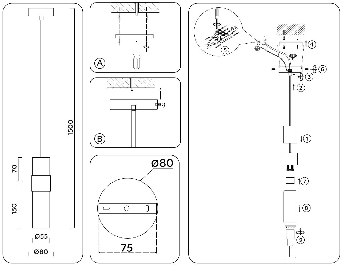 Подвесной светильник Ambrella Light High Light Heigh Light LH55101 в Санкт-Петербурге